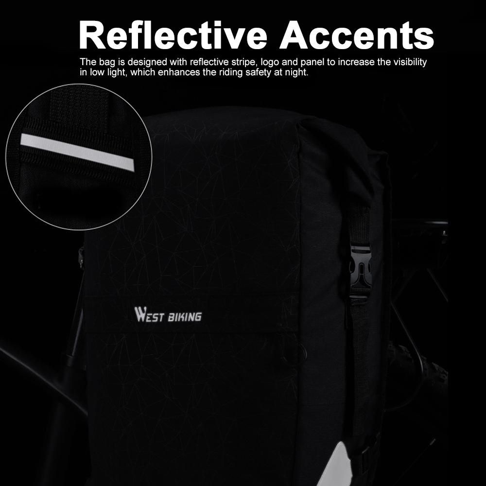 2-in-1 Bicycle Rear Rack Bag 17L-29L Waterproof Cycling Bike Trunk Bag with Shoulder Straps Bike Luggage Bag Backpack