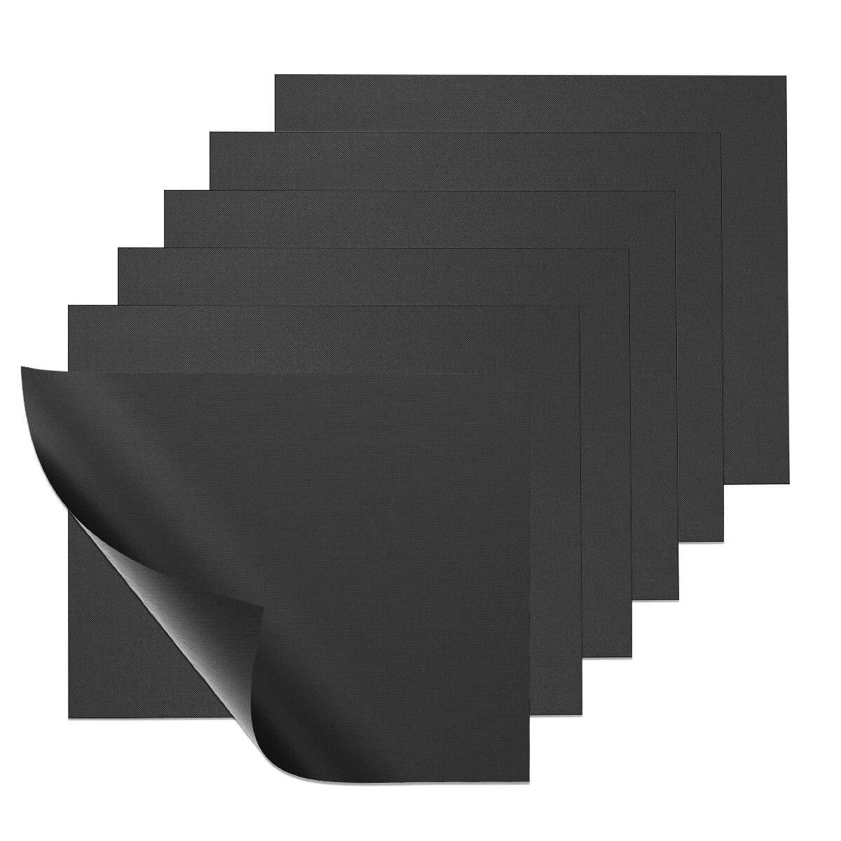 6Pcs Grill Mat Non-Stick Heat-Resistant Grill Mat with Two Oil Brushes for Barbecue, Easy to Clean & Reusable - 15.7x19.7"