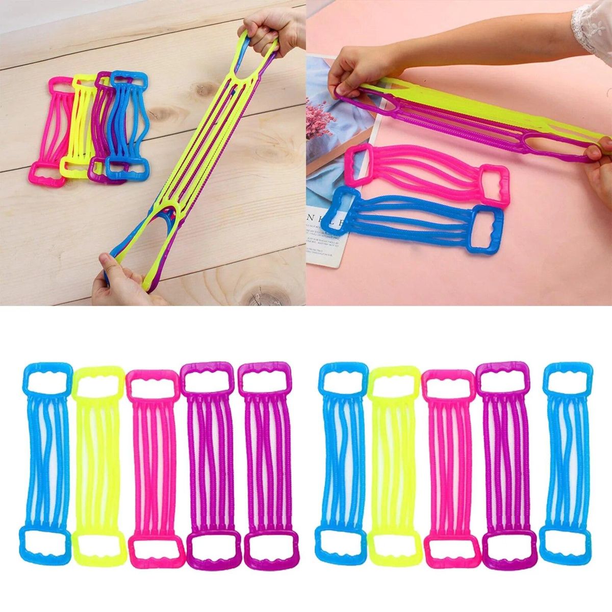 10PC TPR Color Chest Expansion Tension Toy Decompression Soft Glue Noodle Lalle Rot Gobbles Sticky Games Sausage 6 Cm