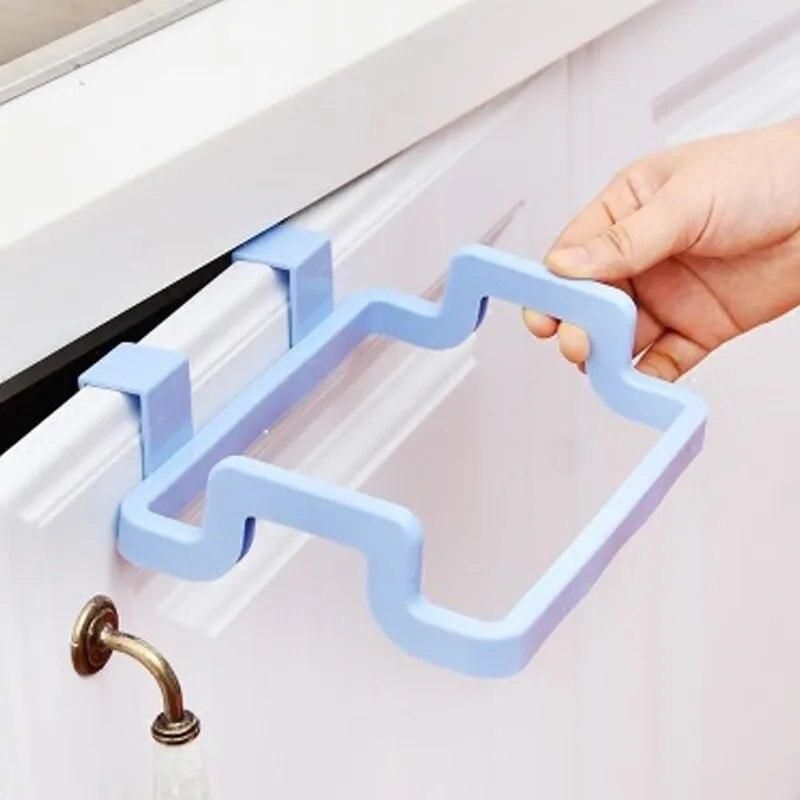 Kitchen Hanging Trash Bag Rack Portable Trash Bag Plastic Garbage Bag Holder Storage Rack Rubbish Bag