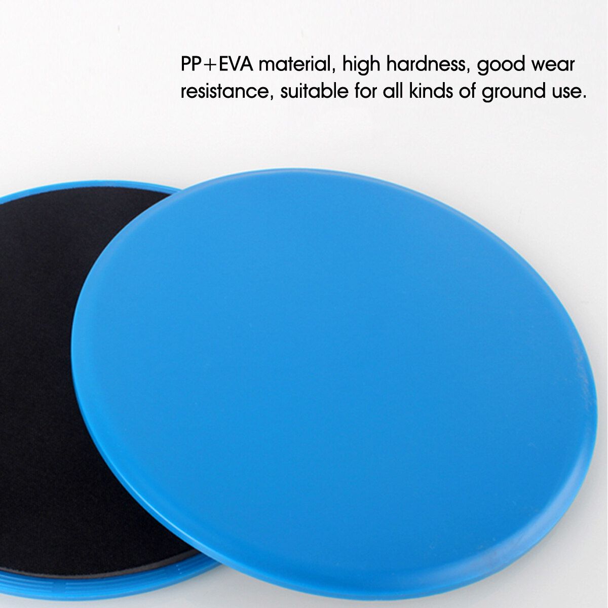 2Pcs Gym Fitness Yoga Plate Glide Slide Workout Slider Gliding Discs Blue