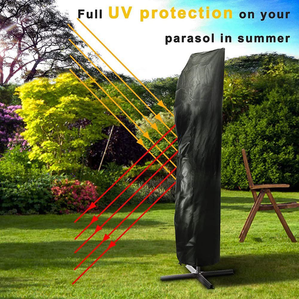 Outdoor Patio Umbrella Cover With Zipper Rainproof Windproof