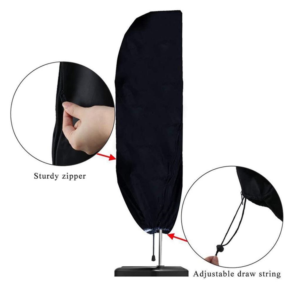 Outdoor Patio Umbrella Cover With Zipper Rainproof Windproof