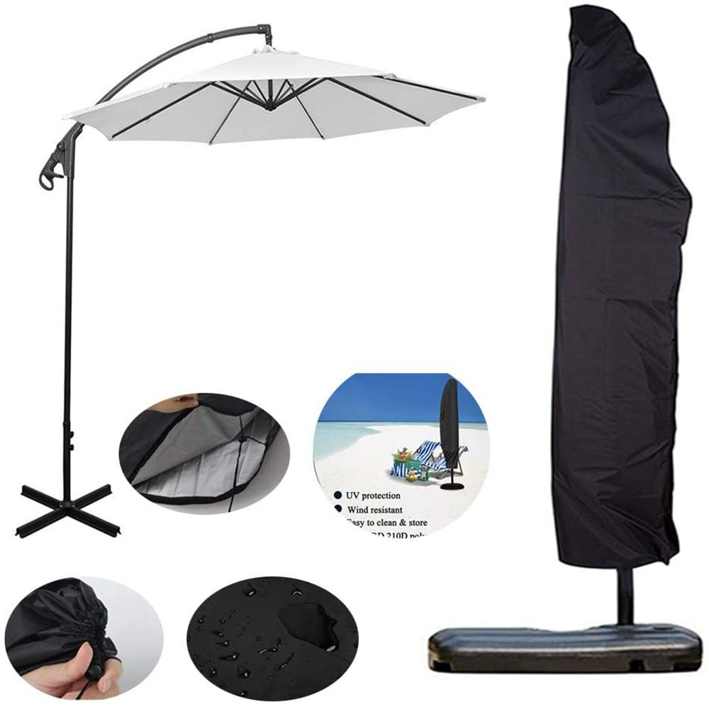 Outdoor Patio Umbrella Cover With Zipper Rainproof Windproof