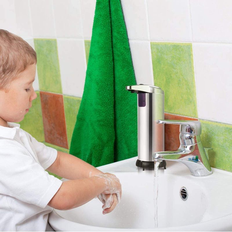 Liquid Soap Dispenser For Stainless Steel Automatic Induction Soap Dispenser Smart Sensor Sanitizer Home Kitchen Bathroom 250ML