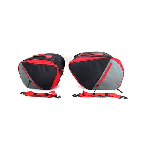 Motorcycle Luggage Bags Black Expandable Inner Bags(Red)