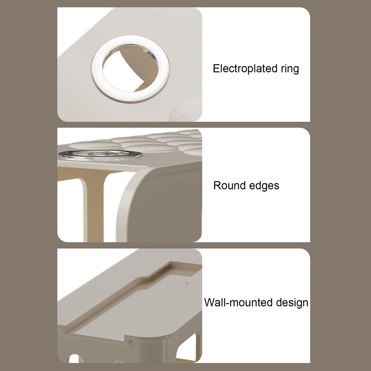 Capacity Wall Small Storage Organizer Wall Mounted for Bathroom Clear