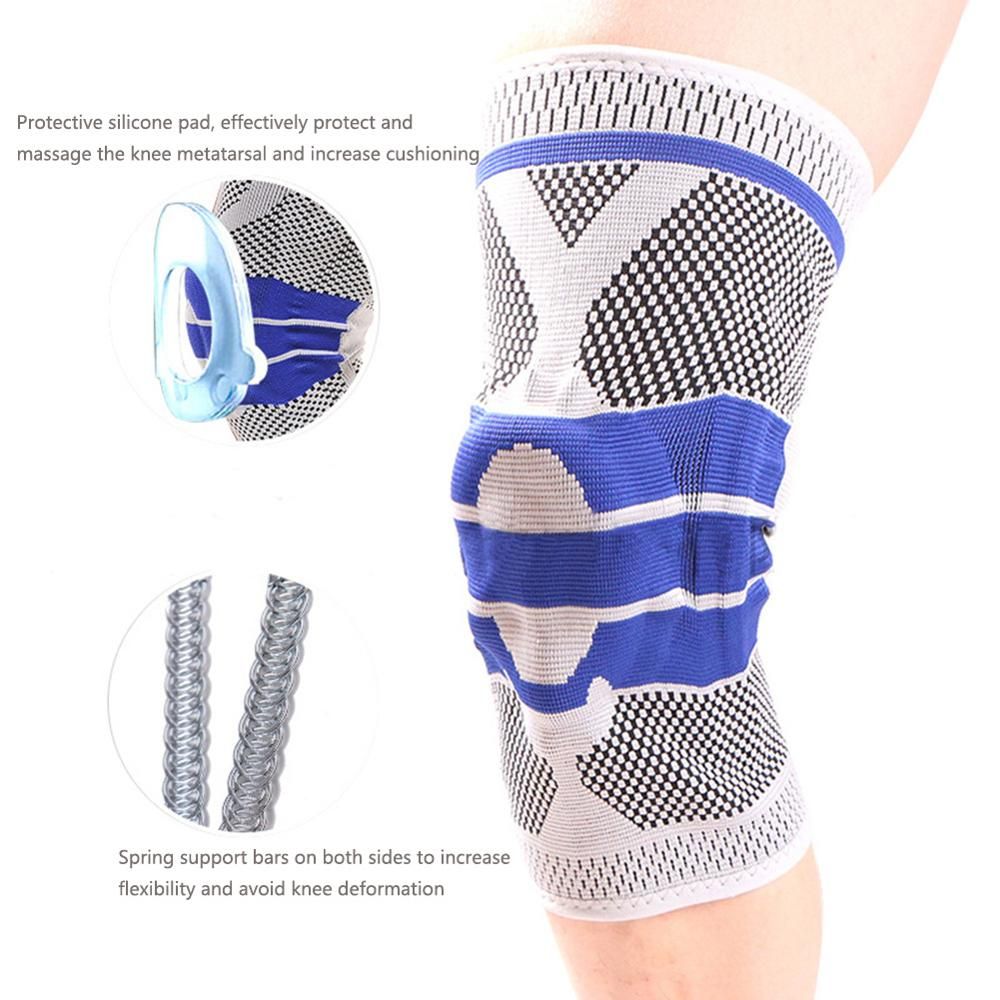 Knee 1 PC Riding Basketball Hiking Spring Silicone Pads