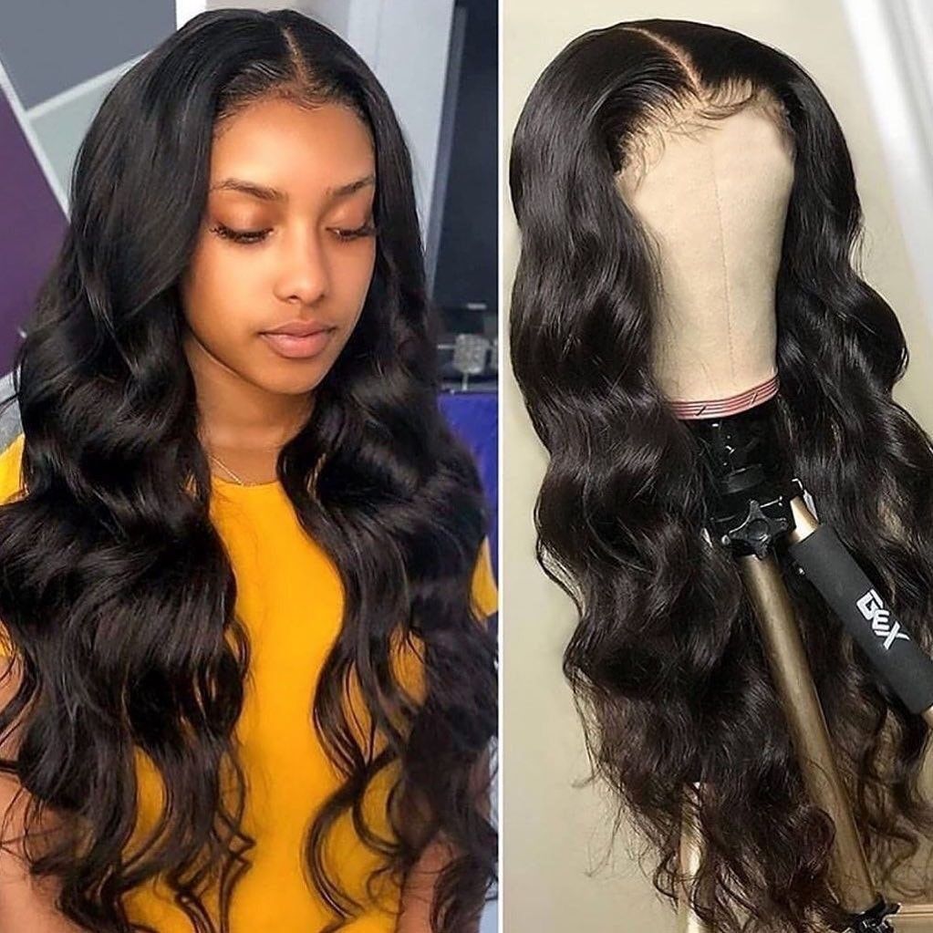 Magnificent Curly Wavy Women Long Wig Hair- Black