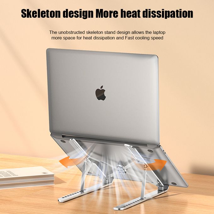 Aluminum Alloy Laptop Stand 10 Position Adjustable Portable Folding Laptop Cooling Bracket Laptop Holder