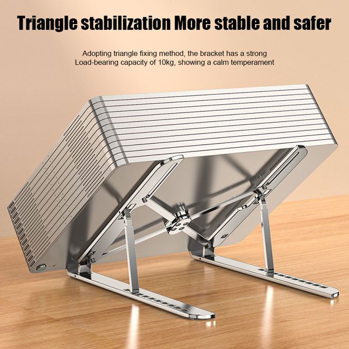 Aluminum Alloy Laptop Stand 10 Position Adjustable Portable Folding Laptop Cooling Bracket Laptop Holder