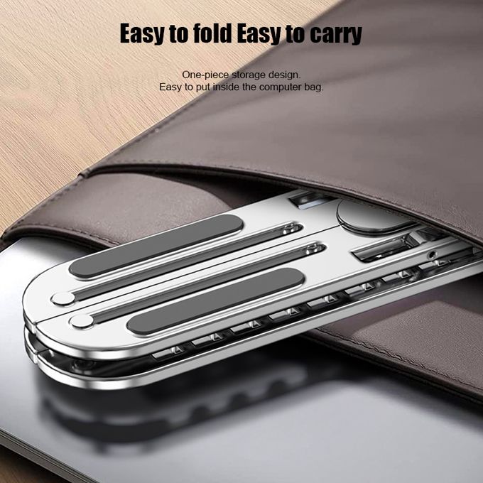 Aluminum Alloy Laptop Stand 10 Position Adjustable Portable Folding Laptop Cooling Bracket Laptop Holder