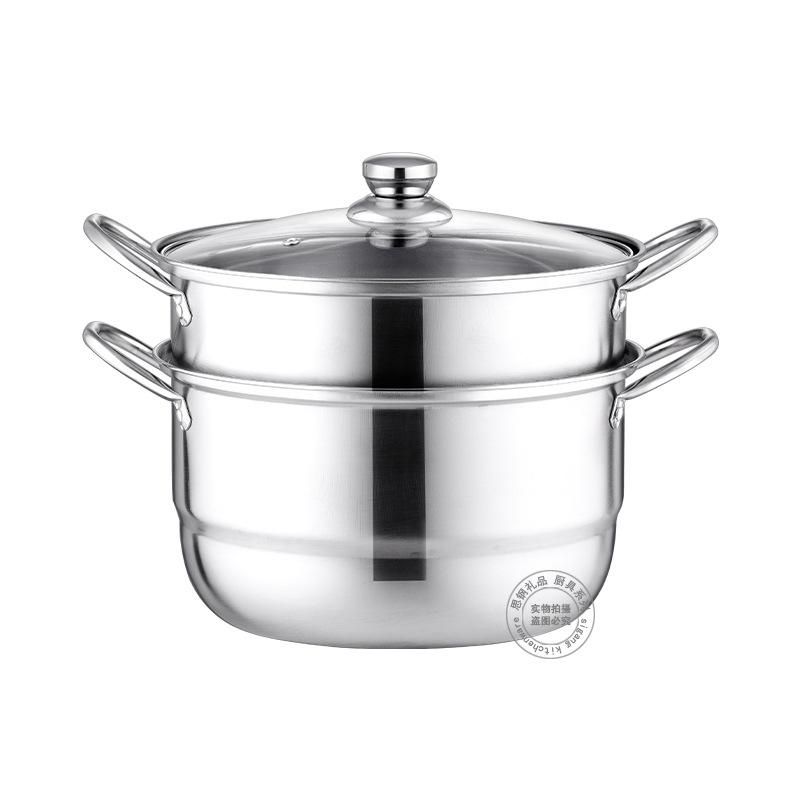 Stainless steel boiler soup pot induction cooker for double cooking