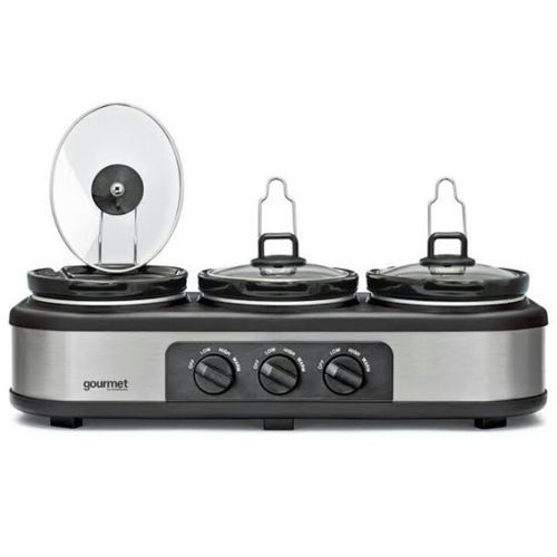 3.9L Triple Slow Cooker & Warming Station - By Sensiohome