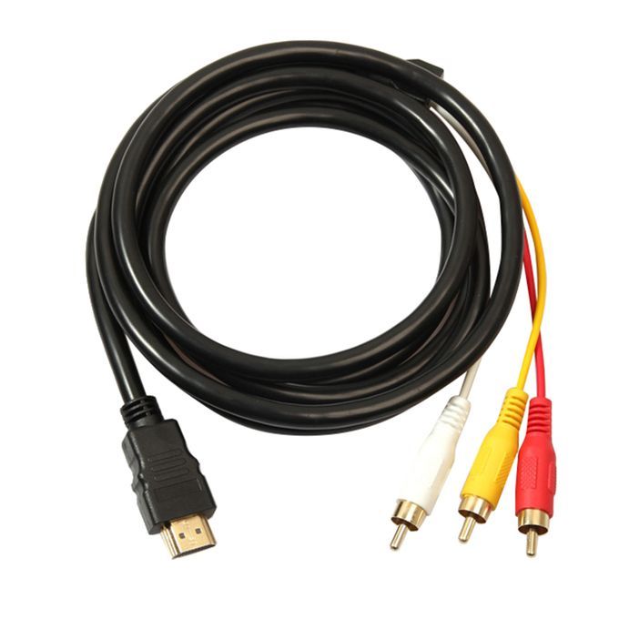 1080P HDTV HD-compatible Male To 3 RCA Audio Video AV Cable