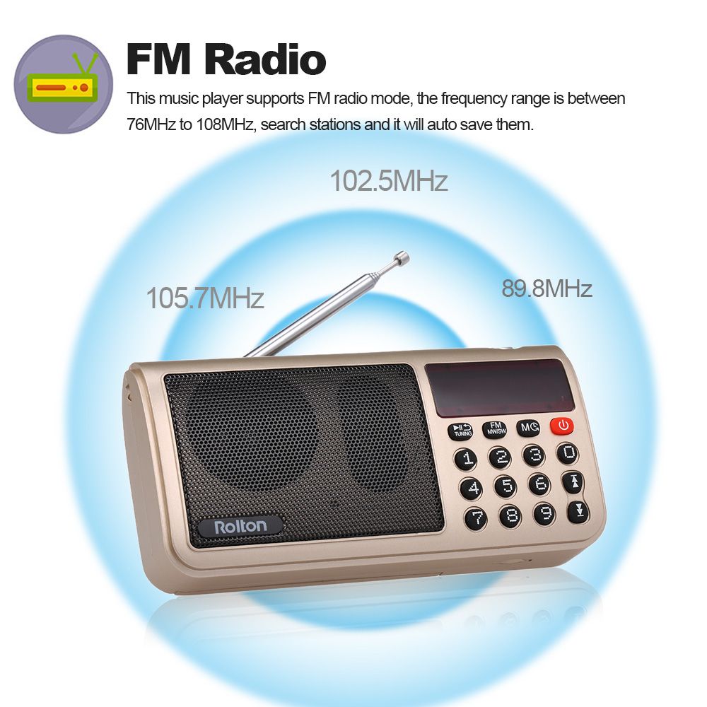 W405 FM Digital Radio Portable USB Wired Computer Spe