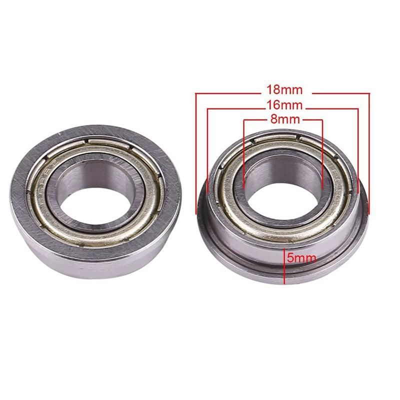 10 Pcs F688ZZ Flanged Metal Steel Double Shielded Flange Ball  8 x 16 x 5mm for Motor