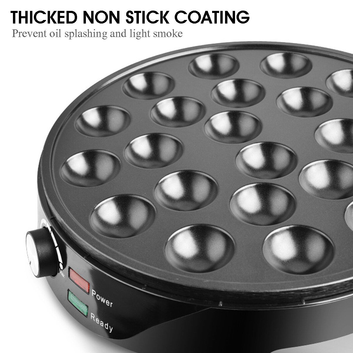 1000W 22Holes Electric Takoyaki Maker Machince Snacks Grill Pan Baking Kitchen