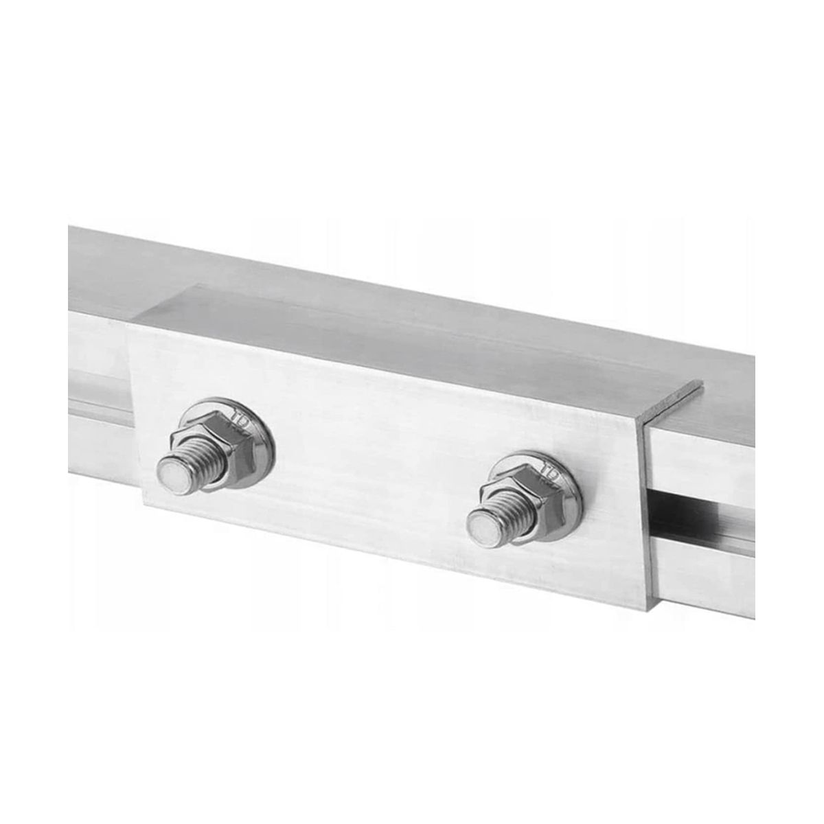 Aluminium Material PV Solar Panels Solar Module Rail Connector for Mounting Photovoltaic Mounting Rail Pack of 2