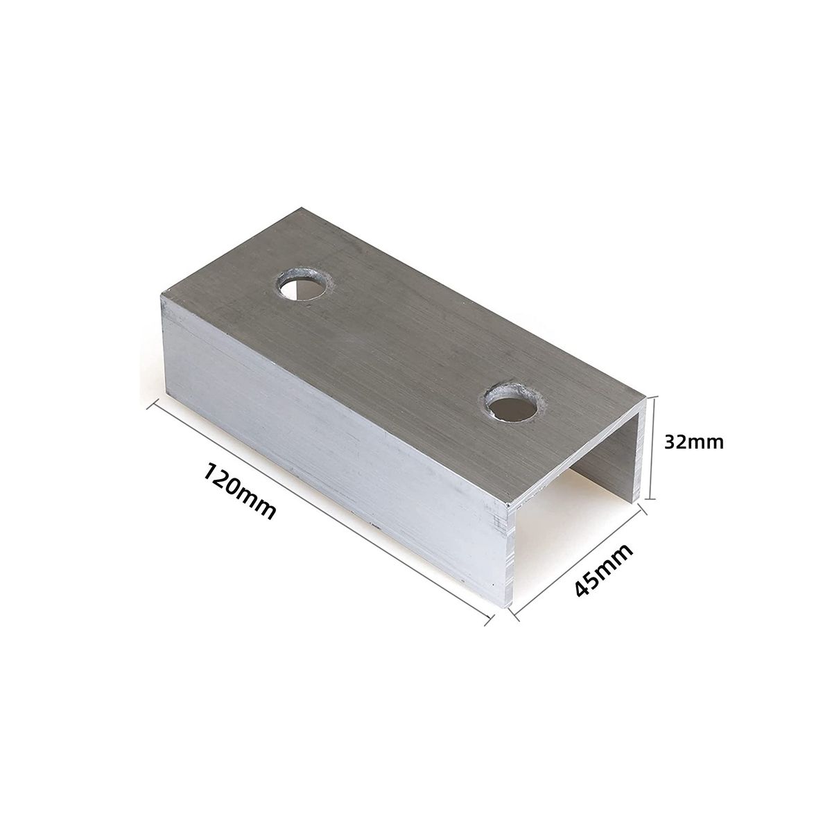 Aluminium Material PV Solar Panels Solar Module Rail Connector for Mounting Photovoltaic Mounting Rail Pack of 2