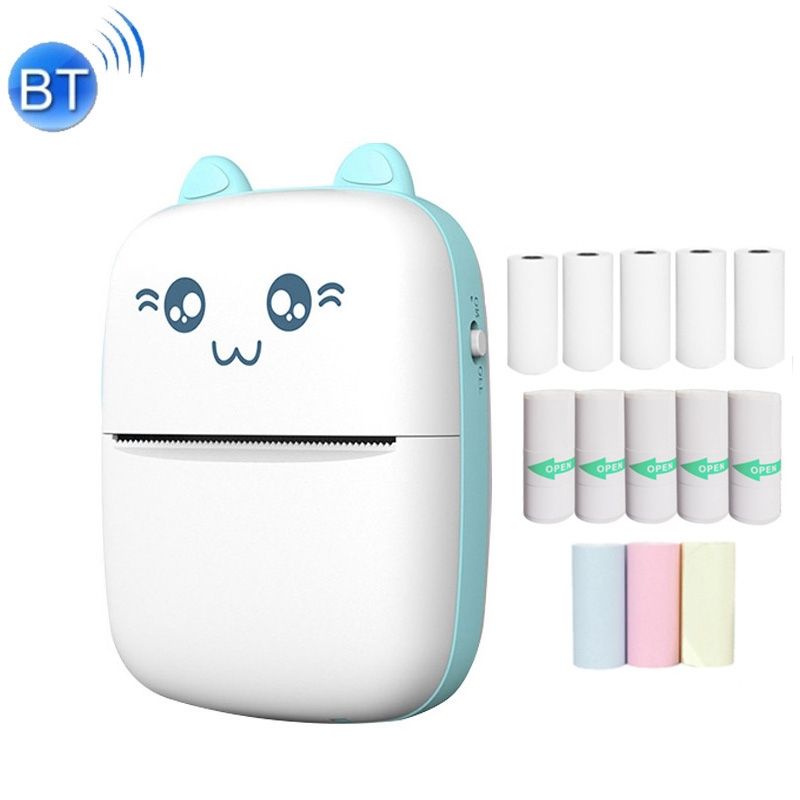 Thermal Printer With 5 Papers & 5 Sticker & 3 Color Papers