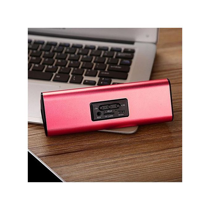 Support 2 Speakers Portable Wireless Bluetooth Stereo Speaker(Red) HT-S