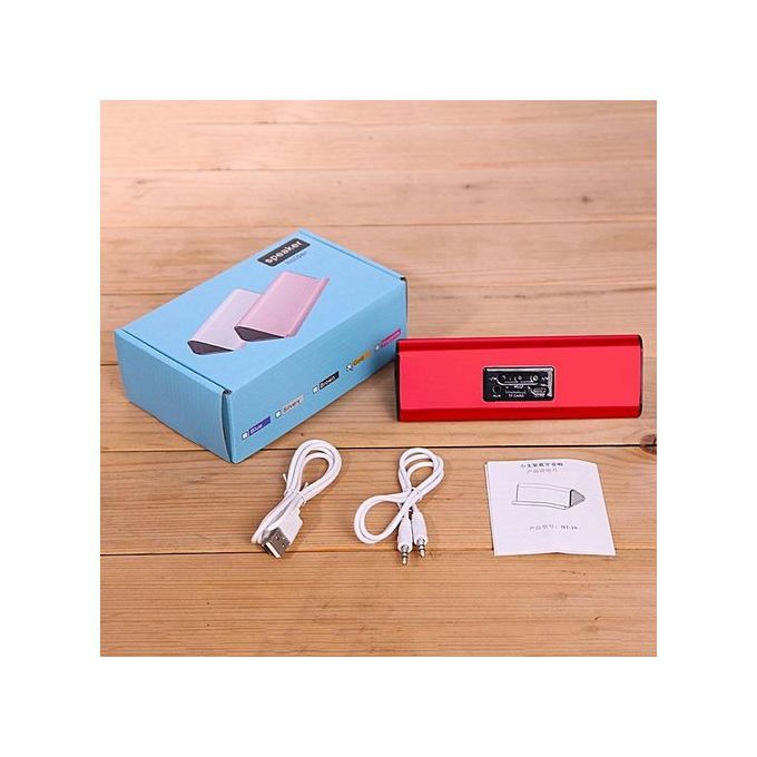 Support 2 Speakers Portable Wireless Bluetooth Stereo Speaker(Red) HT-S