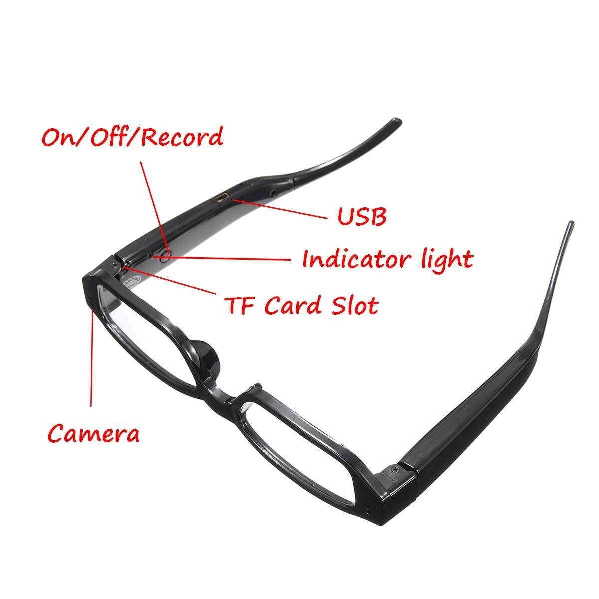 1080P HD Digital Video Camera Glasses Recorder DVR Eyewear Camcorder & Cable