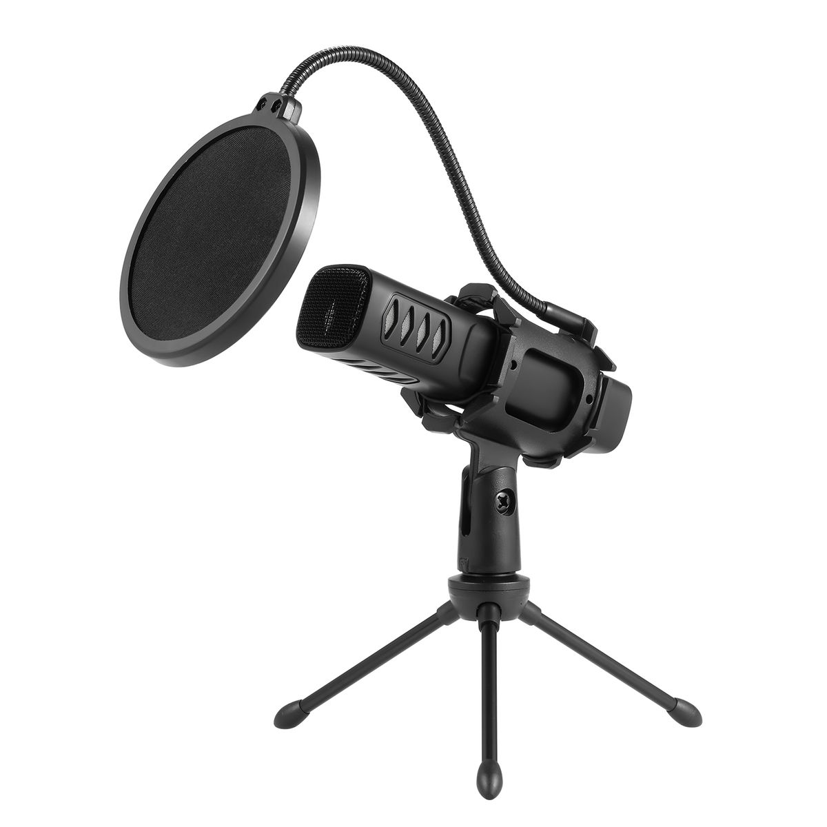 USB Microphone Cardioid Condenser Mic With Tripod Stand