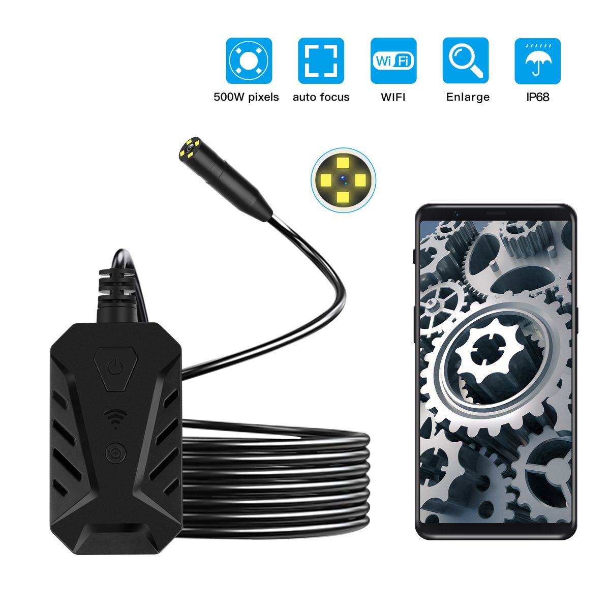 Industrial Endoscopy Borescope Inspection Camera Supported