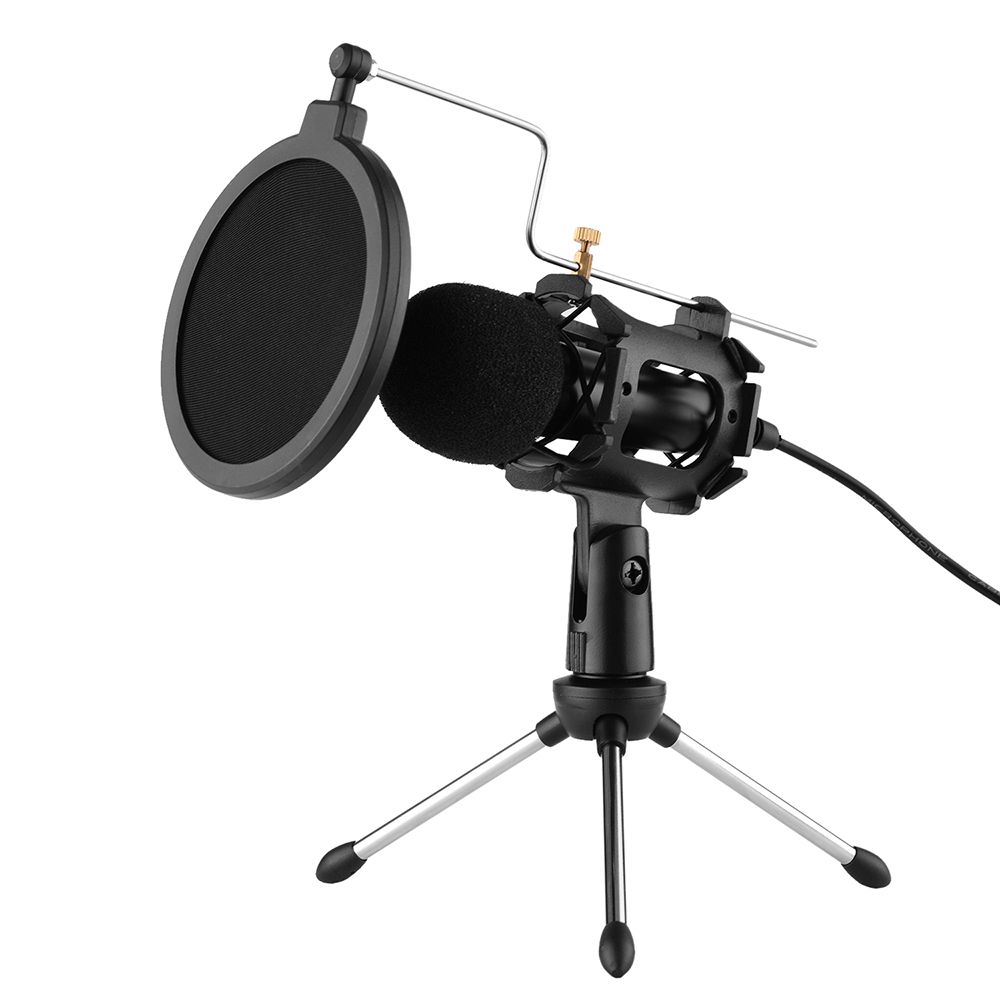 Video Microphones Kit With Mini Mic Tripod Shock Mount