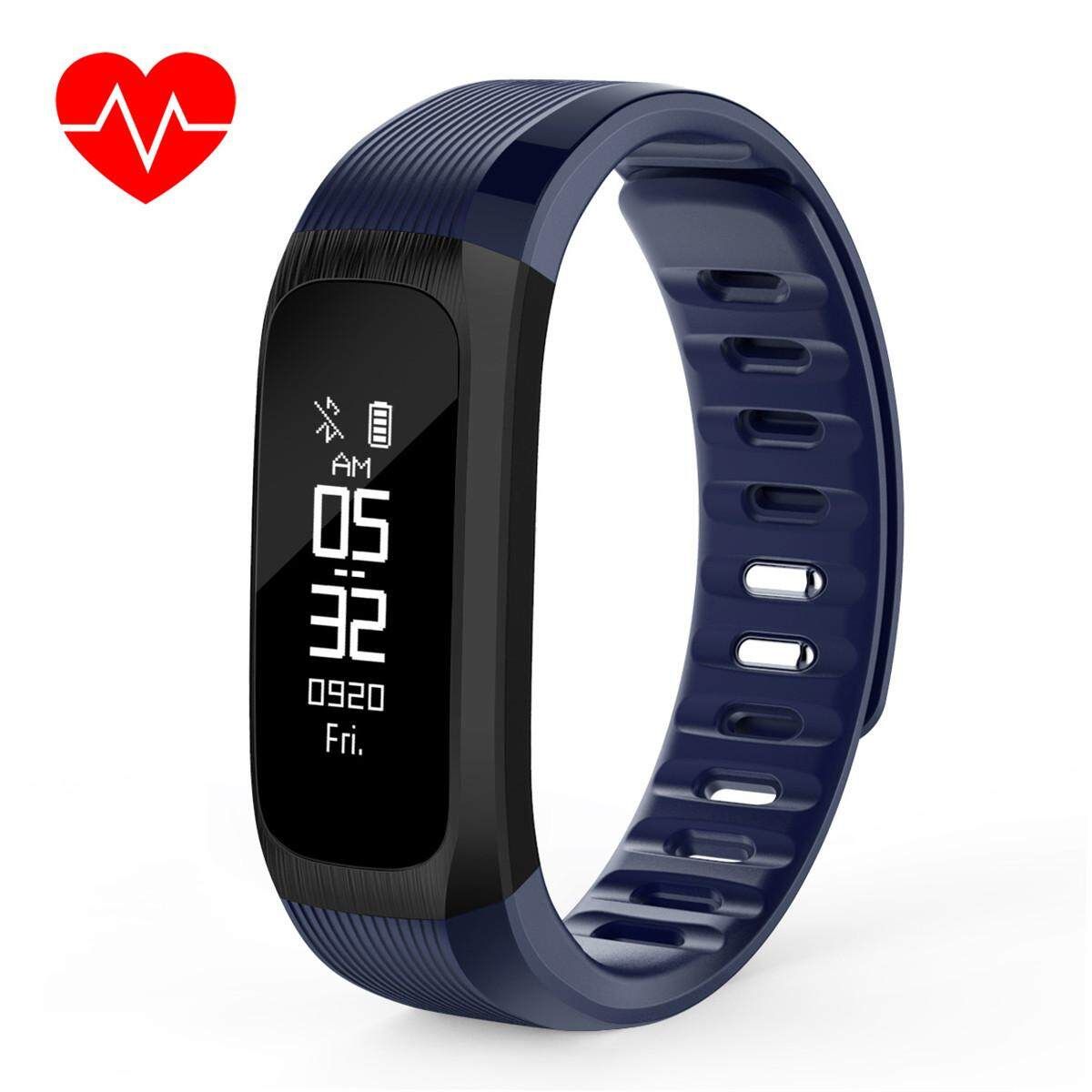 Activity And Sleep Tracker Wristband Plays Well With Apps Dark Blue