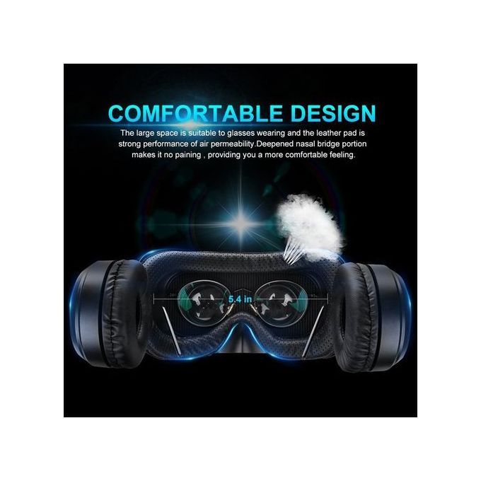 VR Bluetooth Headset VR Glasses Vr Helmet 3D Box Bsuit Black