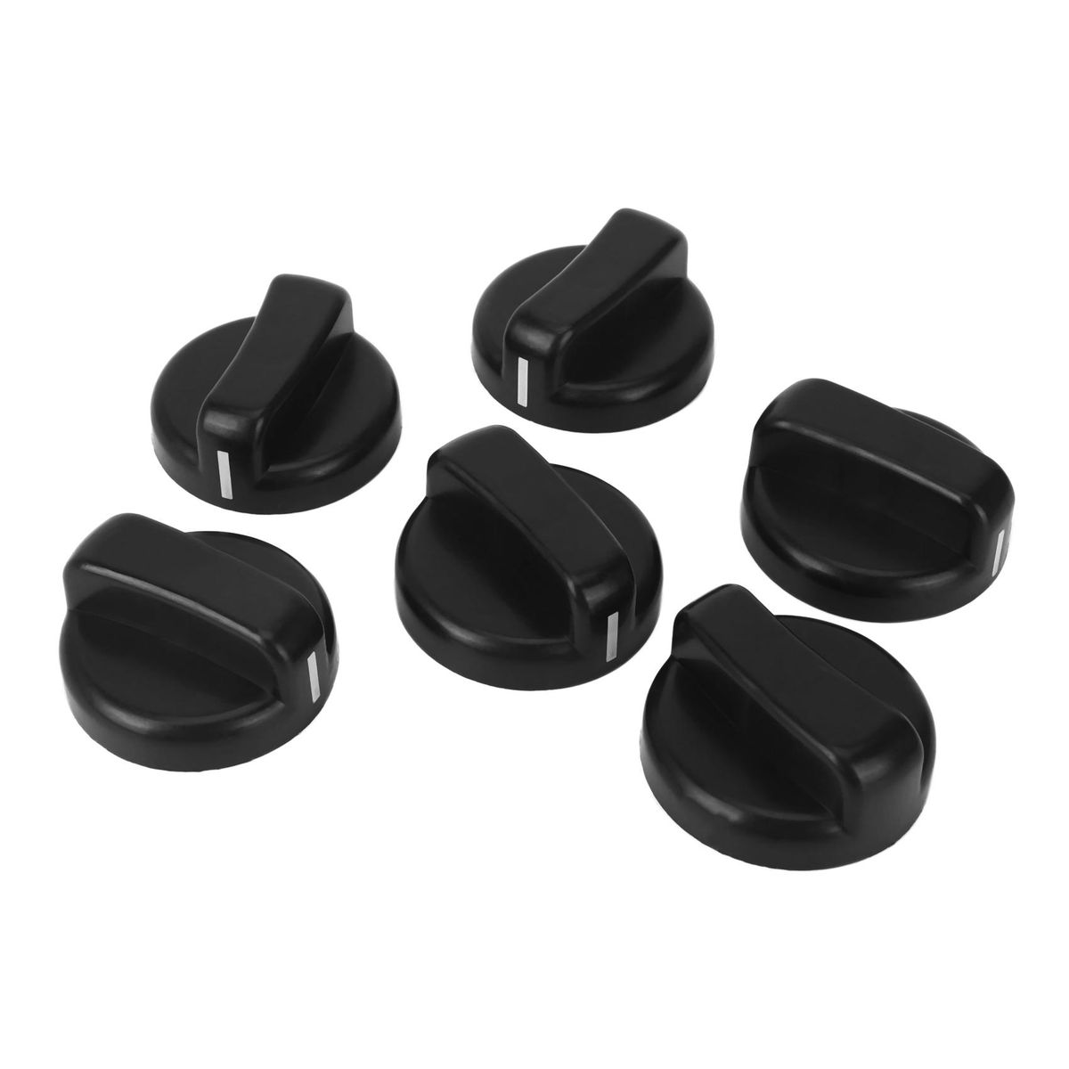 6 PCS Kitchen Black Plastic Gas Stove Cooker Control