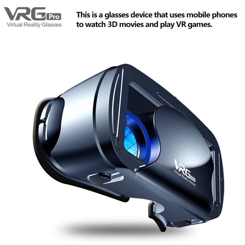 VRG Pro 3D VR Glasses Virtual Reality Full Screen Visual Wide-Angle VR Glasses For 5 To 7 Inch Smartphone Eyeglasses Devices