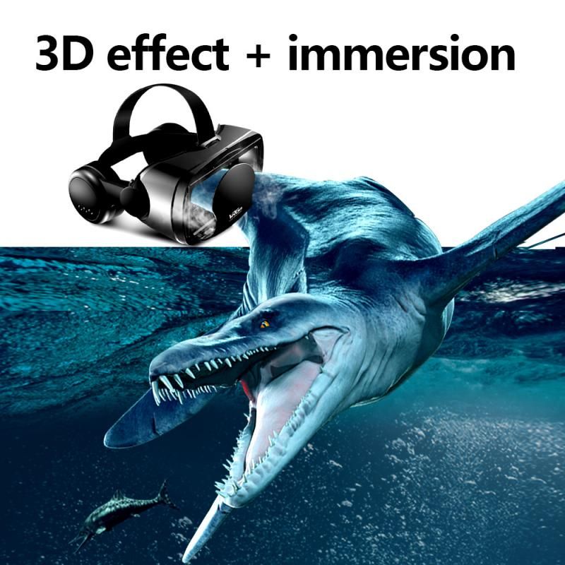 VRG Pro 3D VR Glasses Virtual Reality Full Screen Visual Wide-Angle VR Glasses Box For 5 To 7 Inch Smartphone Eyeglasses