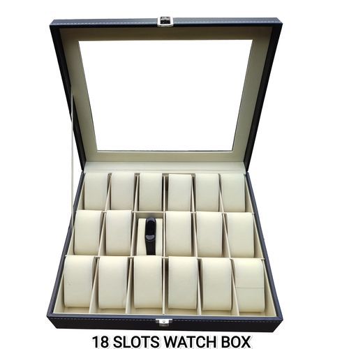 Watch Case 3/6/10/12/18/24 Slot Leather Watch Box Case/Jewelry Box/Watch Jewelry Display Storage Wristwatch Jewelry Portable Travel Case Organizer