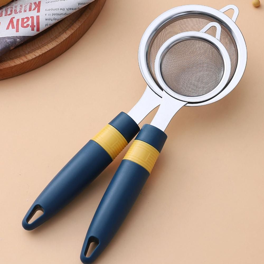 2Pcs Multifunctional Flour Sieve Stainless Steel Sieve