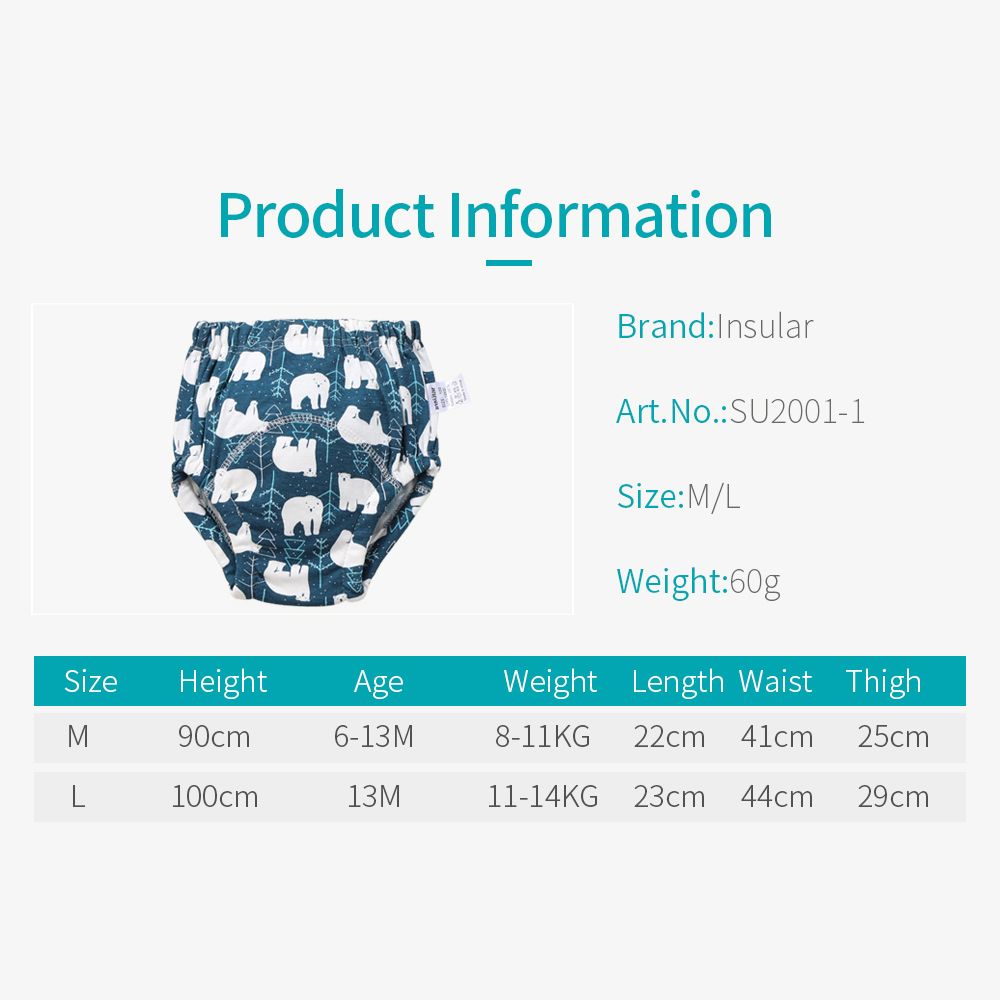 2 Pcs Training Pants Underwear 6 Layers Breathable