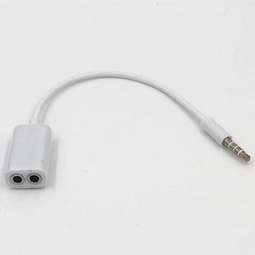3.5mm 4 Pole Male To Dual Female Audio Stereo Splitter Cable Adapter