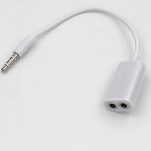 3.5mm 4 Pole Male To Dual Female Audio Stereo Splitter Cable Adapter