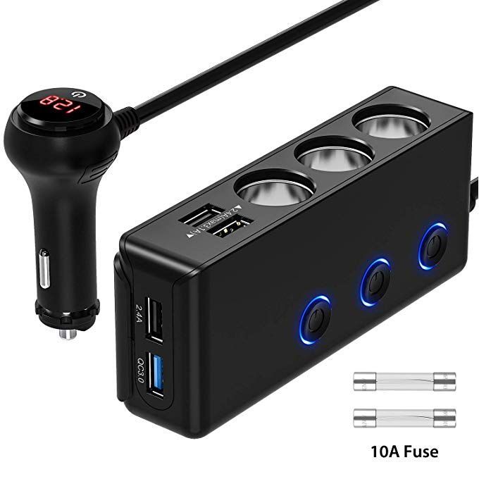 120W 12V/24V USB Ports Multifunction Car Charger