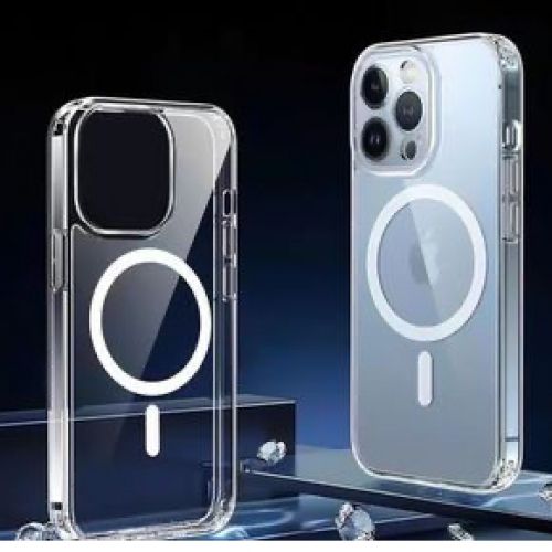 Iphone X, XS, XR, XS MAX,11,12,13,14 PRO MAX MagSafe Transparent Magnetic Case Compatible For Wireless Charging