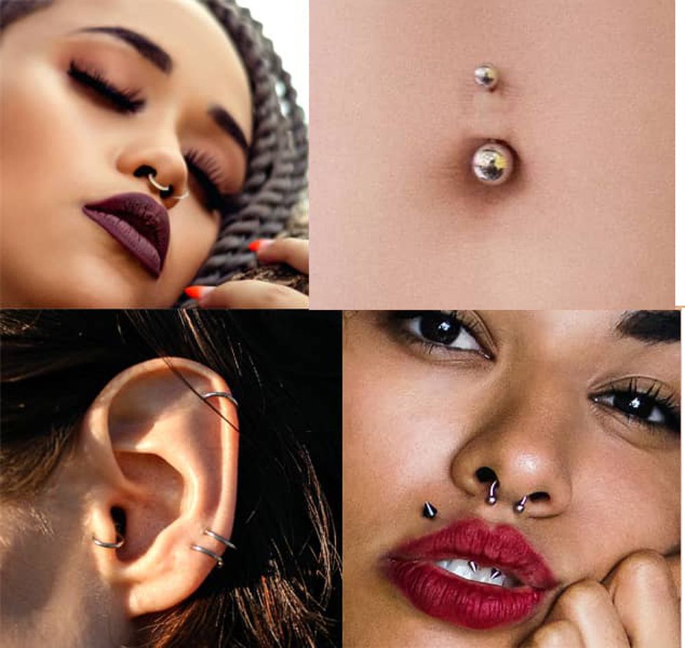 134 Piece Tongue Belly Button Jewelry Body Piercing Kits
