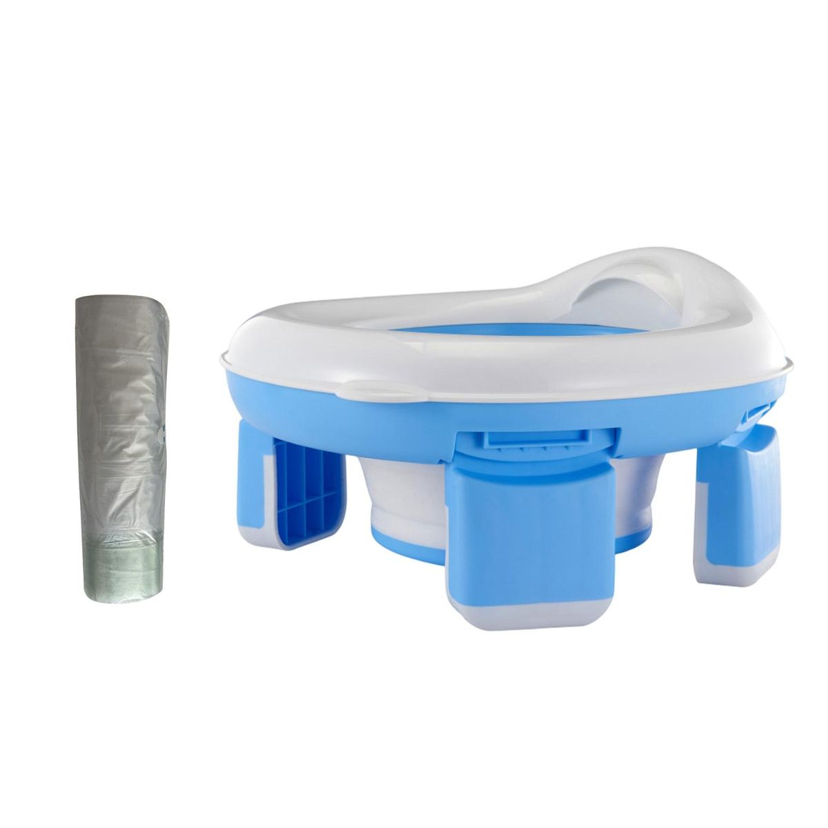 Portable Travel Potty Travel Buddy Foldable Baby Toilet for Outdoor Blue