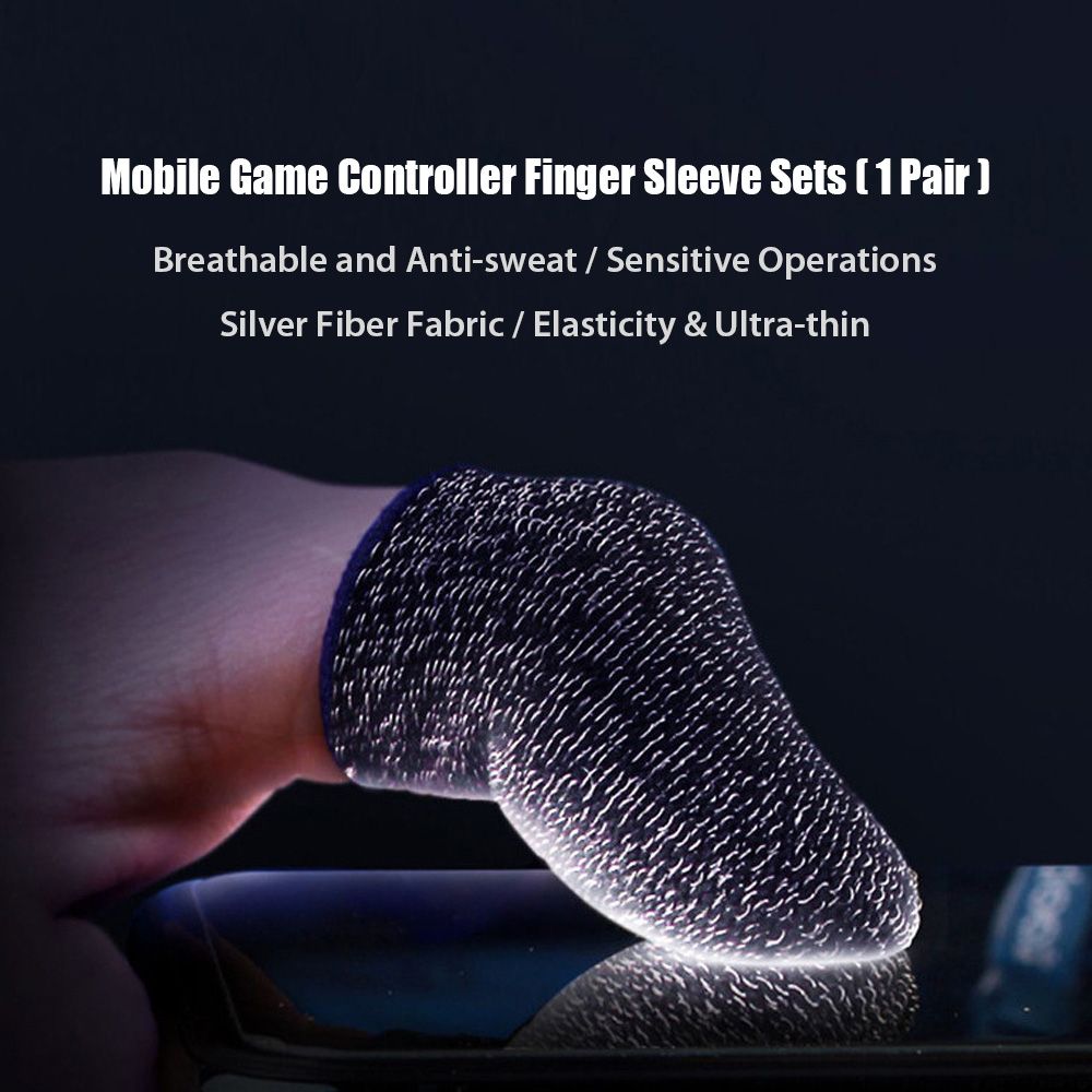 2pcs Finger Sleeve Sets Mobile Game Controller Anti-Sweat