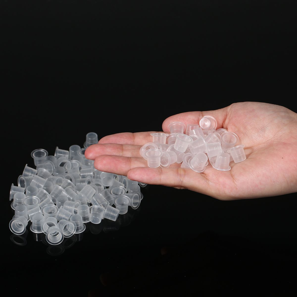 100pcs Tatt Oo Ink Cup Plastic Disposable Microblading Tat
