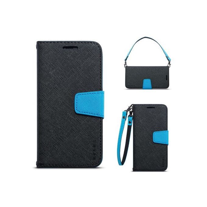 For XIAOMI REDMI 6 Flip Case MUXMA Flip Card Phone Case Two-color Anti-fall Leather Case-Black