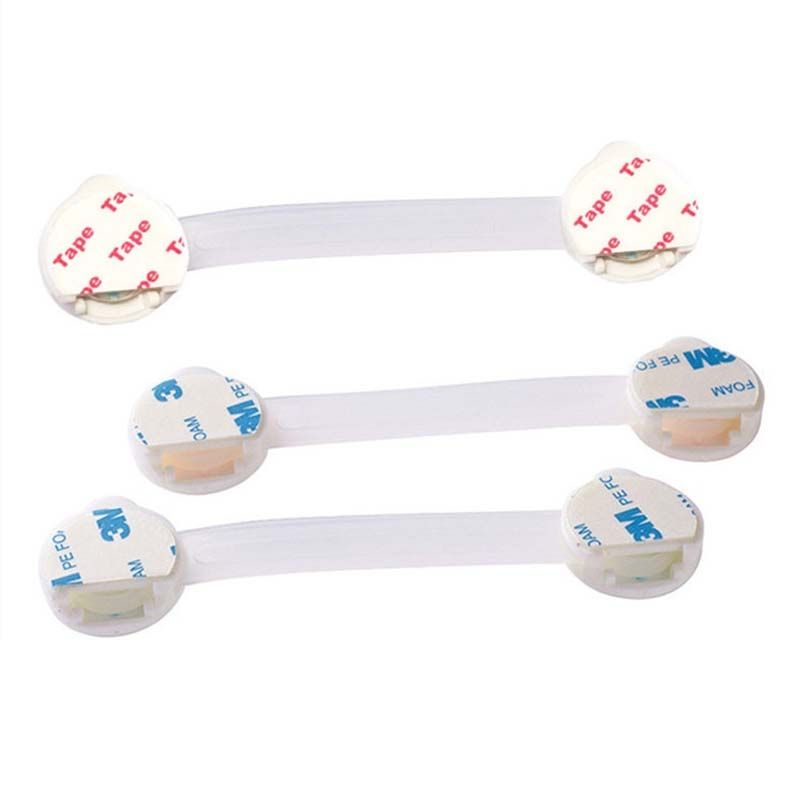 10pcs/lot Doors Drawers Wardrobe Safety Locks Toddler Baby Children Protection Safety Plastic Lock Kids Safe Locks - 15.5cm