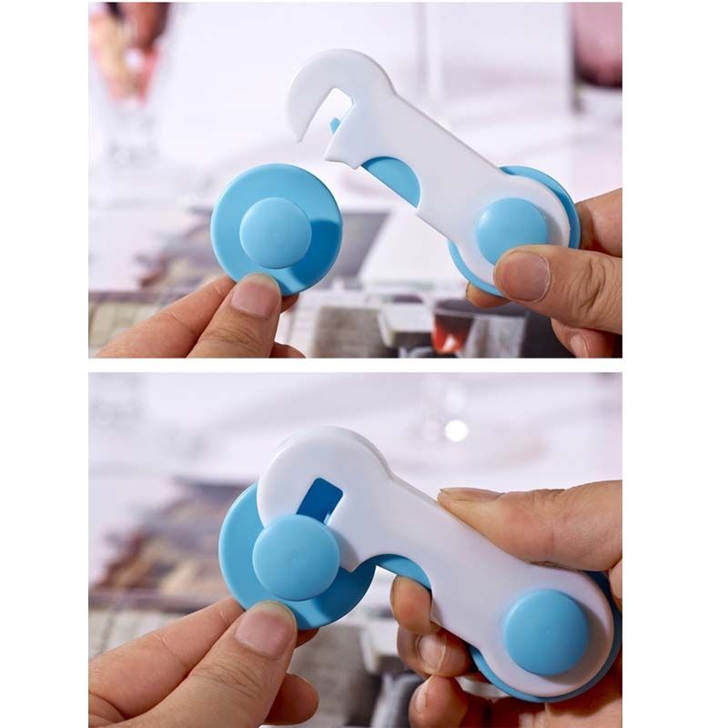 10pcs/lot Doors Drawers Wardrobe Safety Locks Toddler Baby Children Protection Safety Plastic Lock Kids Safe Locks - 15.5cm